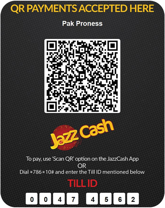 PAK PRONESS JazzCash QR